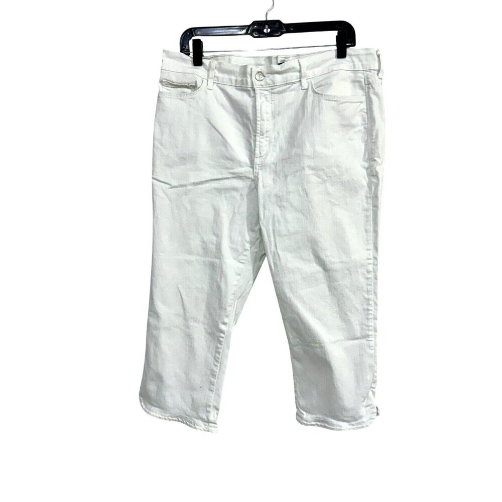NYDJ Ariel Crop Jeans With Lift Tuck Technology Size 16 White Made In USA